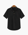 Casablanca Linen Polo - Black